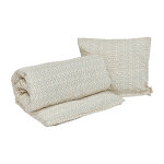 Housse de couette et taie enfant blanc en coton organique h100x140cm / h45x40cm