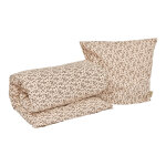 Housse de couette et taie enfant marron en coton organique h100x140cm / h45x40cm Housse de couette et taie enfant marron en coton organique h100x140cm / h45x40cm