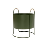 Jardini�re vert en fer h50x42x40cm