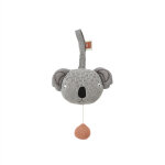 Koala music mobile gris en coton et polyester h10, 5x14, 5x8cm