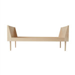 Lit de jour et de nuit marron en bois h70x165x74, 8cm