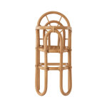 Lit de poupe marron en rotin h52x22x23, 5cm