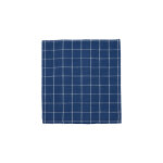 Nappe bleu en coton organique h200x140cm