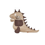 Peluche beige en coton h13x14x4, 5cm