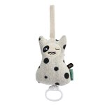 Peluche veil musical blanc en coton et en polyester 17x12x5cm
