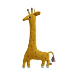 Peluche girafe jaune en coton et polyester h64x27x15cm