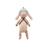 Peluche jojo le lapin en coton et en polyester h43x32x31cm