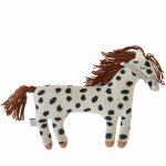 Peluche petit poney blanc en coton et en polyester 21x26x5cm Peluche petit poney blanc en coton et en polyester 21x26x5cm