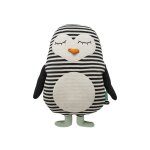Peluche pingouin blanc en coton et polyester h41x31x9cm