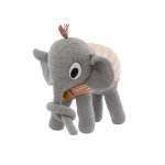 Peluche ramboline gris en coton et en polyester h36x35x16cm