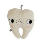 Peluche souris blanc en coton et polyester h27x22x6cm