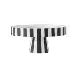 Plateau blanc en grs 20xh9cm