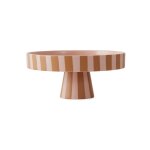 Plateau marron en grs 20xh9cm