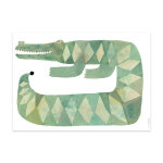 Poster gustav le crocodile vert en papier h50x70cm Poster gustav le crocodile vert en papier h50x70cm