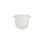 Pot blanc en gr�s �15, 5xh12, 5cm
