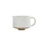 Pot � lait blanc en gr�s h7, 3x12x9cm