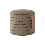 Pouf gris en coton Ø40xh35cm Pouf gris en coton Ø40xh35cm