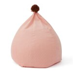 Pouf rose en coton 60x70cm