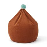 Pouf rouge en coton 60x70cm