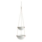 Rangement suspendu blanc en mtal 20 / 25xh85cm