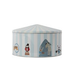 Set de cuisson circus multicolore en mtal et en bois 25x15cm