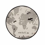Tapis blanc en coton Ø135cm Tapis blanc en coton Ø135cm