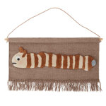 Tapis mural léo la larve marron en laine et en coton h44x73cm Tapis mural léo la larve marron en laine et en coton h44x73cm