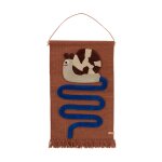 Tapis mural marron en laine h87x50cm Tapis mural marron en laine h87x50cm