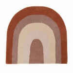 Tapis rainbo multicolore en laine et en coton h88x90cm
