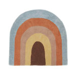 Tapis rainbo multicolore en laine et en coton h88x90cm