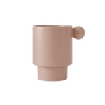 Tasse rose en porcelaine �7, 5xh10cm
