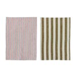 Torchon vert en coton organique h50x70cm