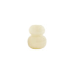 Vase blanc en verre 10xh12, 5cm