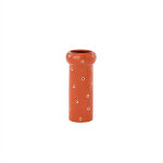 Vase orange en gr�s �18, 5xh42cm