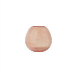 Vase rouge en verre 25xh21, 5cm