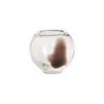 Vase transparent en verre �14xh13cm
