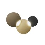 Applique 2 lumi?res led grossmann circ bronze / laiton aluminium 52 - 829 - 168