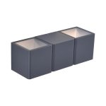 Applique ext?rieure 2 lampes led neuhaus marcel gris anthracite aluminium 9658 - 13