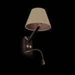 Applique avec liseuse design faro moma noir acier 68507 Applique avec liseuse design faro moma noir acier 68507