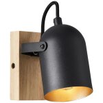 Applique tronte - 1xe14 - noir / or - metal - brilliant - 99795 / 86