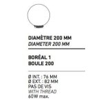 Globe de rechange roger pradier 165015607