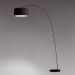 Lampadaire avec abat - jour faro papua noir laqu? m?tal 68463