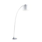 Lampadaire design aluminor arc chrome acier arc ls ch
