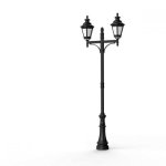 Lampadaire ext?rieur 2 lampes classique roger pradier citadelle fonte d'aluminium 116041