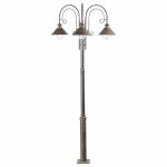 Lampadaire ext?rieur 3 lampes classique faro nautica marron fer 71118