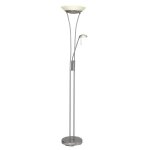 Lampadaire led brilliant finn gris m?tal - verre g93035 / 13