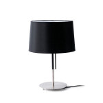 Lampe avec abat jour faro volta noir m?tal et abat jour en tissus 20026