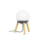 Lampe scandinave faro mine gris bois 28379