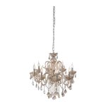 Lustre 8 lampes design neuhaus gracia beige verre 3081 - 97 Lustre 8 lampes design neuhaus gracia beige verre 3081 - 97