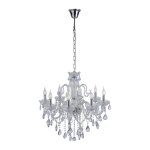 Lustre 8 lampes design neuhaus gracia transparent verre 3081 - 00 Lustre 8 lampes design neuhaus gracia transparent verre 3081 - 00
